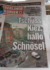 Foto von Berliner Kurier, erste Seite ist zu sehen - heute.