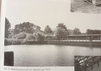 Foto von der historischen Badeanstalt von 1939 ist zu sehen - heute.