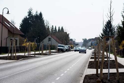 Foto von der Eisenbahnstraße vom Grundstück Hausnr.133 Richtung Innenstadt ist zu sehen
